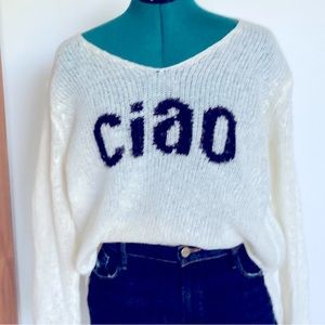 Italian Ciao Wooden Ships Sweater
